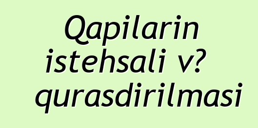 Qapıların istehsalı və quraşdırılması